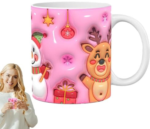 Santa's Christmas Rentier-Becher,Weihnachtscharakter-Tassen - Keramik-Weihnachtstassen -Weihnachtstassen | Weihnachtsaccessoires, Weihnachtsbecher, Weihnachtsmannbecher für Freunde und Familie