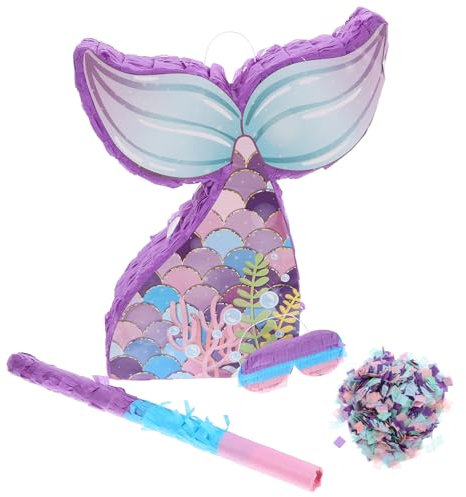 IMIKEYA Meerjungfrau-Piñata Meerjungfrau-Pinata Für Geburtstagsparty-Dekoration Meerjungfrau-Partyzubehör Piñata-Bündel Mit Und Fledermaus Für -Motto-Partyspiel