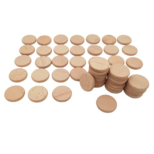 Piezas de madera en bruto sin barnizar, grabado láser, etiquetas en blanco de madera de haya, sin agujero, recortes de madera, discos para bricolaje, material de manualidades, pintura, ornamentos