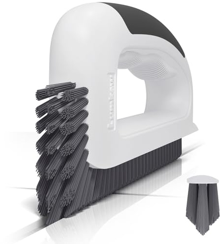 Lumkew Brosse de nettoyage de joints, brosse rigide en forme de V pour sols, carrelage, joints, salle de bain, coin de douche, 1 pièce