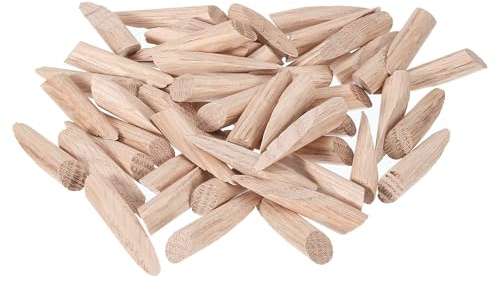 QUARKZMAN 50Pcs Bouchon pour Trou de Poche, 9.5mm Bouchon en Bois Massif pour Gabarit de Trou de Poche Cheville en Bois pour Tables Chaises Armoires Bricolage Artisanat, Couleur Bois