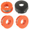JAMHER 3PCS Replacement Spool F016800175 1.6mm x 8m with 1PCS F016L71088 Spool Cover, Compatible with Bosch Art 23 26 30 Combitrim Easytrim Strimmer (3 Spool + 1 Cover)