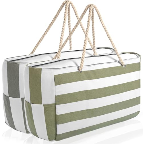 BigDean Strandtasche XXL große Badetasche mit Reißverschluss Schwimmbad Tasche Saunatasche Einkaufstasche Umhängetasche