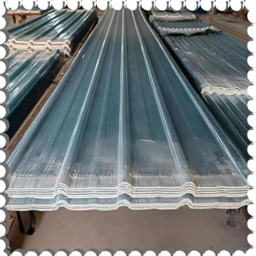 1 Panneau de toiture Transparent pour extérieur, Panneaux de toiture en Fibre de Verre, Panneaux de toiture ondulés en Plastique, pour garages, Pavillons de Jardin, 90 cm (8 pièces, 170 cm/5