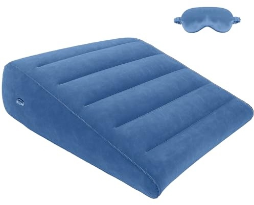 TheClover Oreiller triangulaire portable – Ensemble de coussins gonflables portables – Léger, gonflage/dégonflage rapide, soutien confortable du dos et du cou
