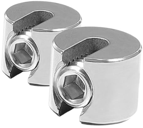 TOBBOMEY 2 Piezas Abrazaderas Inoxidable Cuerda de Alambre de Clip con Plana para Instalación Rápida Jardines y Uso Exterior