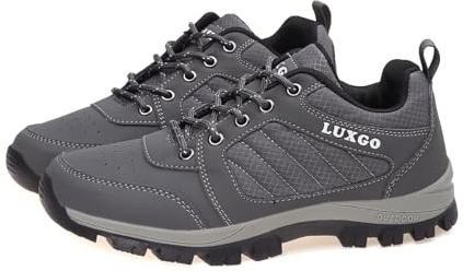 LUXGO Chaussures de Randonnée Femme Chaussures de Marche à Pied Chaussures de Trekking Respirantes Durables pour Activités de Plein Air (Grey) 38 EU