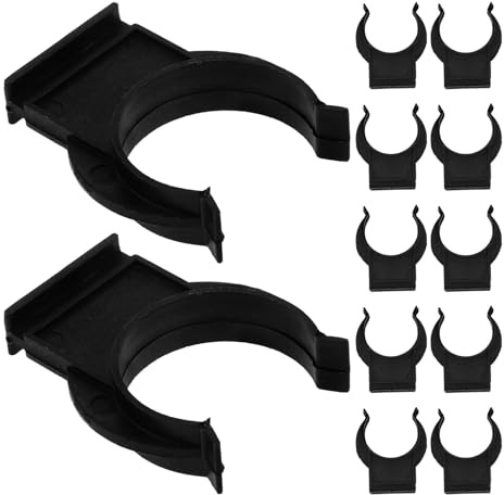DEARMAMY 20 Piezas de Clips para Zócalos y Patas de Gabinete de Plástico Negro, Fáciles de Instalar y Reutilizables, Accesorios para Muebles de Cocina en Hogares y Tiendas