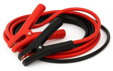 ABRUS Heavy Duty Jumper Cables 3m 220A, Car Battery Booster Leads for Petrol Vehicles up to 2000cc, Copper-Clad Emergency Start Cables with Carry Bag, Tangle-Free, Safe Grip Clamps