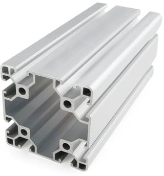 GTPBAO 6060 aluminiumprofil europeisk standard 60 x 60 mm anodiserad linjär styrskena flygplan arbetsbänkar ram materialramar extruderad skena (silver, 900 mm lång)
