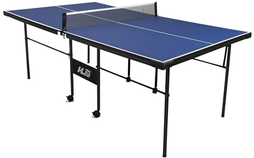 hotsizz tischtennisplatte Outdoor, 206×114×76 cm, tischtennisplatte klappbar, Features a Single-Player Mode, Suitable for Adults and Children
