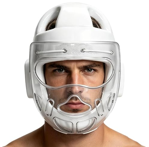 Boxschutzhaube - Gesichtsmaske für Sparring,Boxen Kopfschutz - für Einsteiger, Erwachsene, Kinder, Training, Turnier, Karate, Fitness