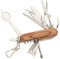 PEARL Taschenmesser Funktionen: 16in1-Multifunktions-Taschenmesser aus Edelstahl mit Echt-Holz-Griff (Multifunktionstaschenmesser, Werkzeuge, Rucksack)