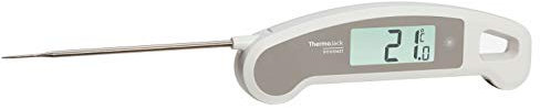 TFA Dostmann Thermo Jack Gourmet Profi-Küchenthermometer, 30.1060, Einstichthermometer BBQ, abwaschbar, weiß
