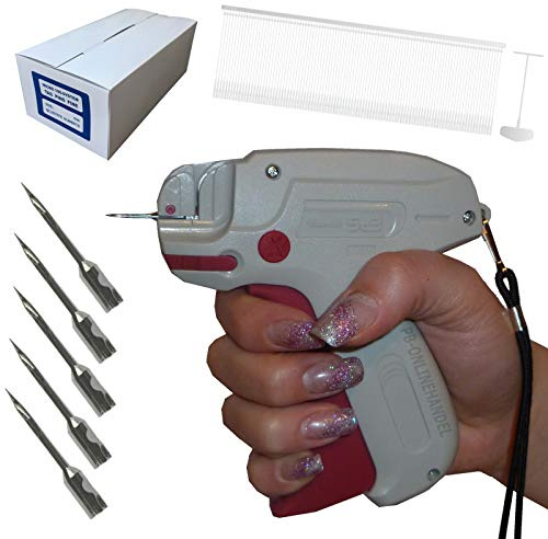 PB-Onlinehandel Etikettierpistole Banok 503X FEIN [Set 4] + 10.000 Micro-Heftfäden + 5 Ersatznadeln Etikettiergerät Tag Gun
