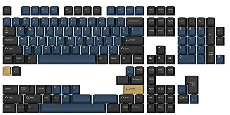 DROP GMK Redsuns Blue Samurai - Juego de Teclas de Teclado mecánico Personalizado, 153 Teclas, Doubleshot, Cherry Profile, para 60%, 65%, TKL, diseños de tamaño Completo y más (Azul, Kit Base)