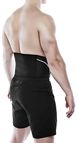 Rehband Rückenbandage Schwarz, Rückenstützgürtel aus 5mm SBR/Neopren, Stabilisationsgürtel für Rücken & Lendenwirbelsäule, Farbe:Schwarz, Größe:S