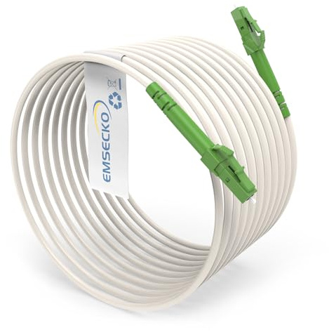 15M LC/APC LWL Glasfaser-Kabel, Singlmode Simplex 3.0mm Patchkabel LSZH | Leicht verlegbares LSZH-Patchkabel mit präzisen LC/APC-Steckern, ideal für kompakte FTTH-Innenverkabelungen
