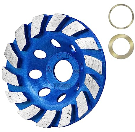 SALI Diamond Concrete Grinding Wheel 4 1/2 inch for Polishing and Cleaning Stone Concrete Surface, Cement, Marble, Rock, Granite, and Thinset Removing, Angle Grinder Segment Wheels Cup 115 * 22.2MM