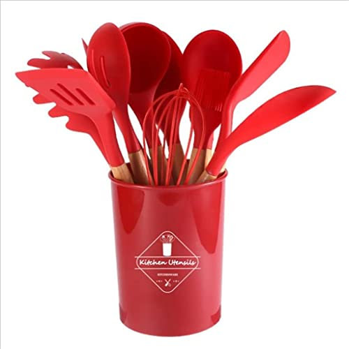 set utensilios de cocina Antiadherente Utensilios De Cocina De Silicona Juego De Utensilios De Cocina Utensilios De Cocina Antiadherentes Turner Batidores Batidores Juego De Herramientas De Cocina (Co