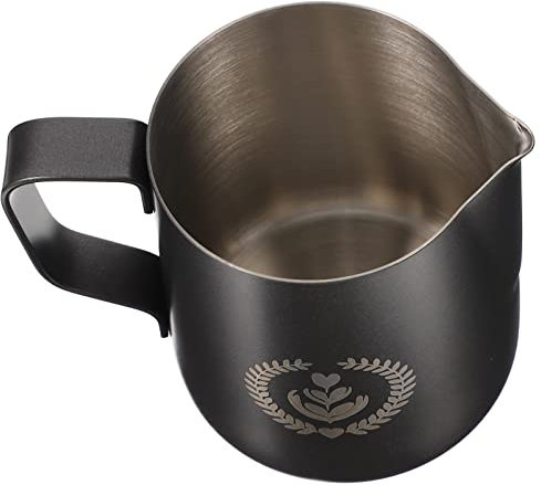 Cabilock Edelstahl Milchaufschäumer Mit Ausgießer Praktischer Milchkrug Für Latte Art Und Cappuccino Einfach Zu Reinigen Für Küche Restaurant Und Bar
