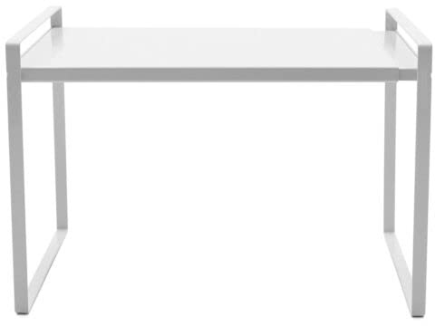 Expandable Kitchen Microwave Storage Rack Shelf Stand Holder Desktop Organizer Adjustable Organiser Cupboard Support Pantry Oven Home Rectangle Under Sink Cabinet Bath Horizontal Extension For Office