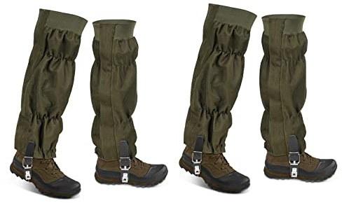 Leomix Schlangengamaschen Schlangenchaps, Wasserdichter Schlangenschutz Schlangenbissschutz Für Unterschenkel, Schlangensichere Gamaschen Für Jagd, Wandern Und Landwirtschaftliche Arbeiten,2Pairs