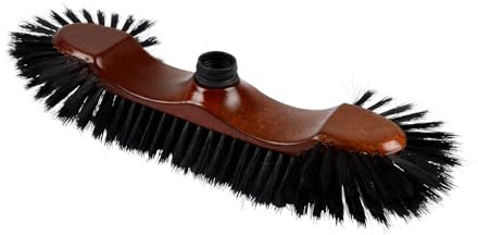 Homéa, Demi-Tête de Balai Fibres de Soies 38 cm Effet Bois avec Douille, Brown