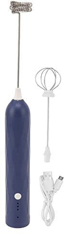 Piccolo Frullino per le Uova per Uso Domestico, Mini Frullatore Multifunzionale, Agitatore Elettrico Portatile, Creatore di Schiuma, Sbattitore per caffè Al Latte Senza Fili, per (Blu)
