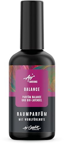 Air Creative Raumduft Balance - Raumparfüm mit BIO Lavendel - besonderer Mix aus Parfümöl und echtem Lavendel - Kombiniert zu einem hochwertigen Raumspray