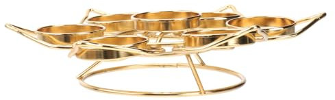 Cabilock Bougeoir Alliage Doré Décoratif Élégant pour Table Support Bougie Rétro pour Décoration Intérieure Centre De Table Fête Et Mariage