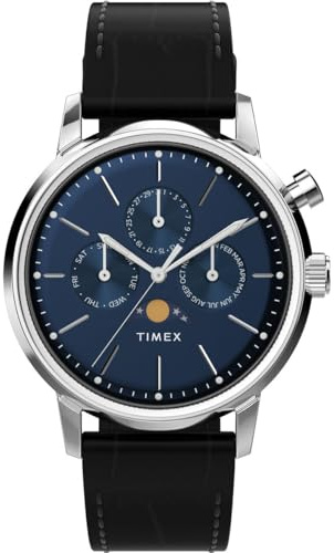 Timex Herren Multi Zifferblatt Armbanduhr Marlin Moonphase