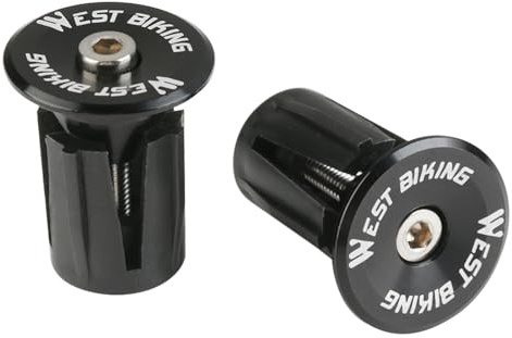 Clydewy 1 Paire Bouchons Embout De Guidon Pour VéLos Caps En Aluminium Robuste De VéLo DiamèTre IntéRieur De 22-24 mm Compatible Avec Vtt Et VéLos De Route Bouchon D'ExtréMité De Guidon