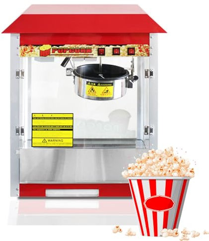 JJENXYYDS Popcorn Maker,1400w Electric Popcorn Machine, 2 Minutes Qucik Popping, Retro Cinema Popcorn Maker Machine,High Output Popcorn Equipment, for kids, Movie Nights, Parties
