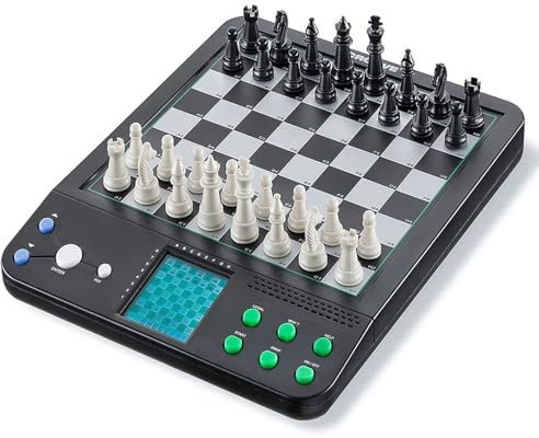 PLSGKF Electronic Chess Board Traditionell Intelligent 2-In-1, Schach Computer Computerspiel Für Einen Spieler, Elektronisches Schachspiel Mensch-Maschine-Spiel Mehrere SpielmöGlichkeiten