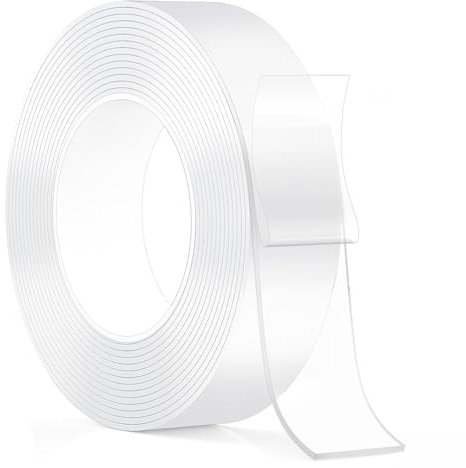 KISUOMAOYI Double Sided Tape Heavy Duty, Waterproof Strong Nano Mounting Tape, Removable Sticky Pads for Multipurpose, Reusable Adhesive Strips for Carpet, Walls Decor, Picture Hanging(5m*2cm*2mm)