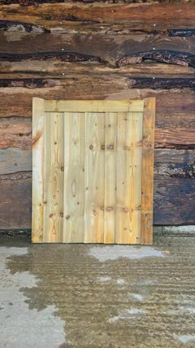 Wooden Featheredge Garden Gate,Wooden Pressure Treated 3FT 90CM ((90cm High x 75cm Wide x 5cm Deep))