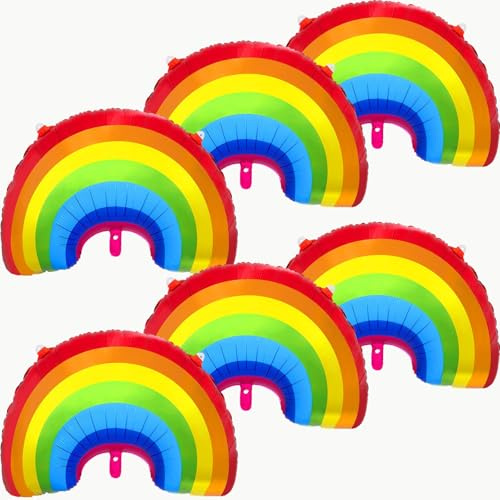 Regenbogen Party Ballon, Regenbogen Deko Luftballons, Ballon Party Rainbow, Rainbow Ballons XXL, für Kindergeburtstag Hochzeit Baby Shower Jubiläum(6)