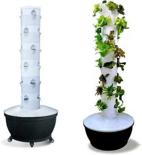 Hydroponics Growing System Hydroponics Tower, 6 Floor 36 Pods Garden Hydroponic Growing System, Aeroponics Grow Kit Aquaponics Planting System, for Herbs, Fruits and Vegetables