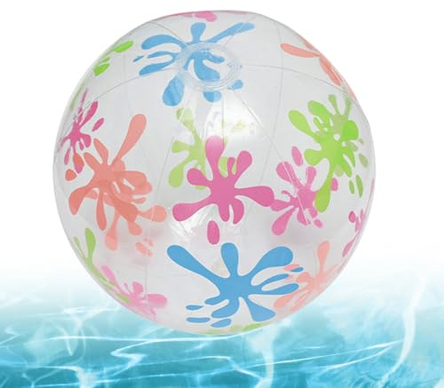 Palla Gonfiabile Spiaggia, Pallone da Spiaggia, 80cm Palloni Acqua, Trasparente Pallone Gonfiabile, Estate Palla Giochi D'acqua per Bambini Adulti Spiagge, Feste in Piscina