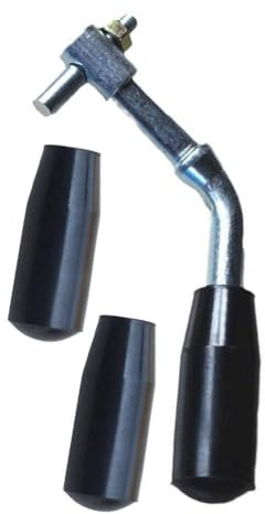 Volakebeing Tirador de puerta de horno de acero inoxidable de repuesto para chimenea, estufa de calefacción, caldera, quemador de leña, ajuste universal de agujero de 1 cm, mango duradero para puerta