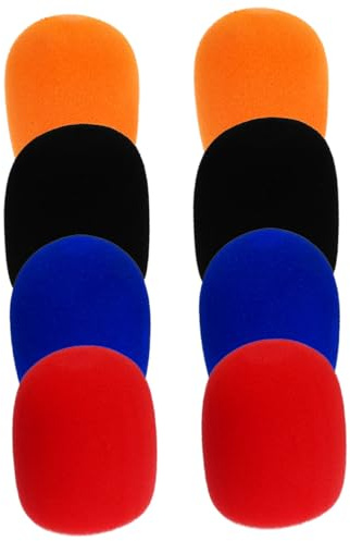 MAGICLULU Fundas de Esponja Cubiertas Quitavientos Micrófono de Mano para Material Esponjoso Paquete de 8 Que Protege y Mantiene la Calidad del Sonido y para Karaoke Presentaciones