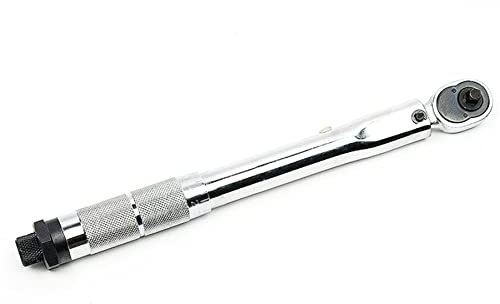 Dapetz ® 1/4 Drive Click Torque Wrench 5-25nm / 4-18 Ft/Lbs. Wrench for Car Bike Ratchet Torque Wrench with Double Scale & Right-Hand Tightening Made of Chrome-Plated Steel