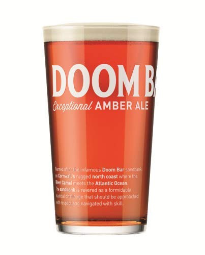 Sharps Brewery Personalised Doom Bar Half Pint Ale Glass Featuring Sharp's Logo - Enter Your Own Custom Text