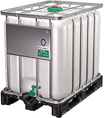 DIE BOX FABRIK IBC Container 600 Liter NEU | auf PE-Palette | Einfüllöffnung: 150mm | Schiebehahnventil 50mm | IBC Tank | Wassertank | Regenwassertank