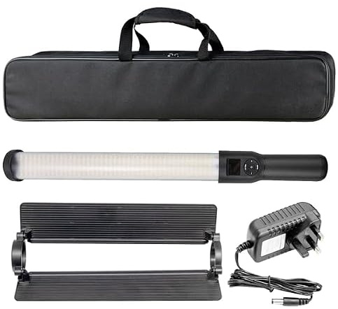 Godox LC500R 23w RGBWW LED Light Stick Selfie Light Photography Handheld Tube Strip Lighting 2500K-8500K Adjustable 360° Full Color RGB Video Light Wand Music Mode 14 FX Lighting Effects With Barndoor