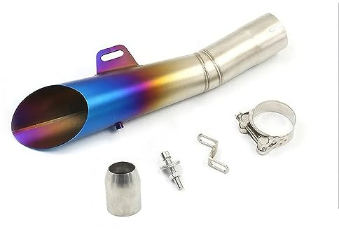 Riloer Universal Motocross Escape Moto ATV Motorrad Auspuff Schalldämpfer R6 Motorrad Auspuff Schalldämpfer 51mm Edelstahl DB Killer Blau