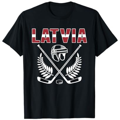 Lettland Eishockey-Fans Trikot – unterstützt Lettisches Hockeyteam T-Shirt