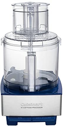 Cuisinart Food Processor 14-Cup Vegetable Chopper for Mincing, Dicing, Shredding, Puree & Kneading Dough, Navy Stainless Steel, DFP-14BCNYCB