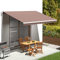 Annlera Tenda Da Sole 450x350 cm Tende Solari Da Balcone Tende Estensibili Da Esterno Tenda Parasole Tenda Da Sole Autoportante Tenda Da Sole A Bracci Marrone